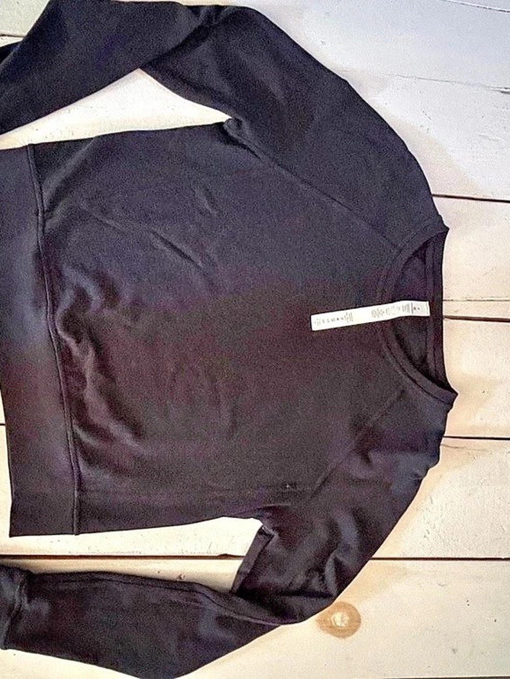 lululemon Every Moment Crew Black Long Sleeve Top